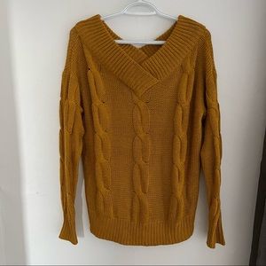 NWT Cable knit v-neck sweater